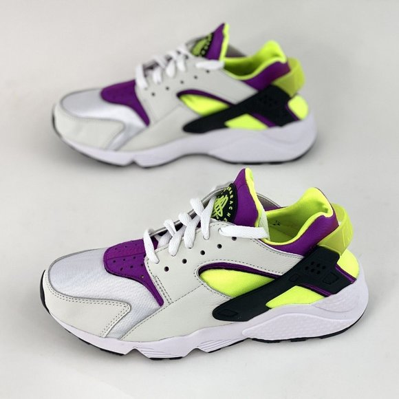 Nike Air Huarache Magenta Green White Women's Sneakers Shoes - Picture 3 of 12